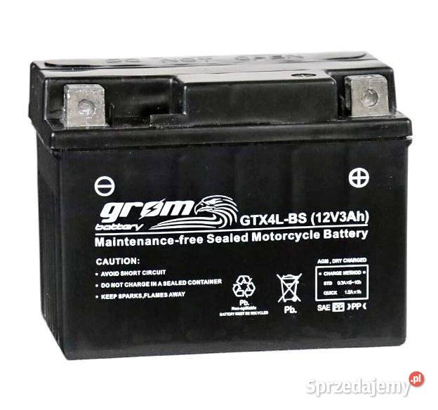 Akumulator motocyklowy GROM GTX4LBS YTX4LBS 12V Kalisz
