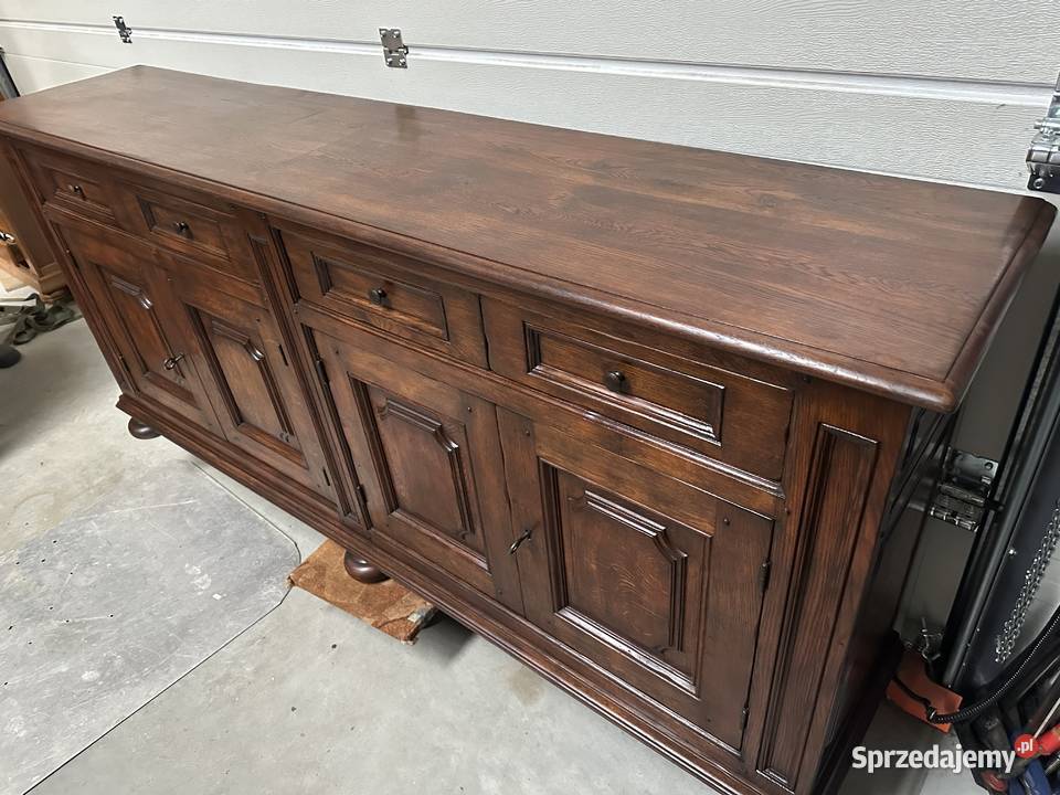 Masywna ciężka dębowa komoda 100 lite drewno 235 sprzedam