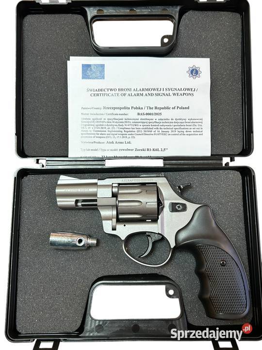 Rewolwer hukowy ZORAKI 6mm SZARY TYTANOWY 100