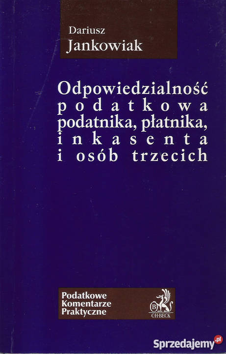 Odpowiedzialność podatkowa podatnika D Jankowiak lubelskie Puławy sprzedam
