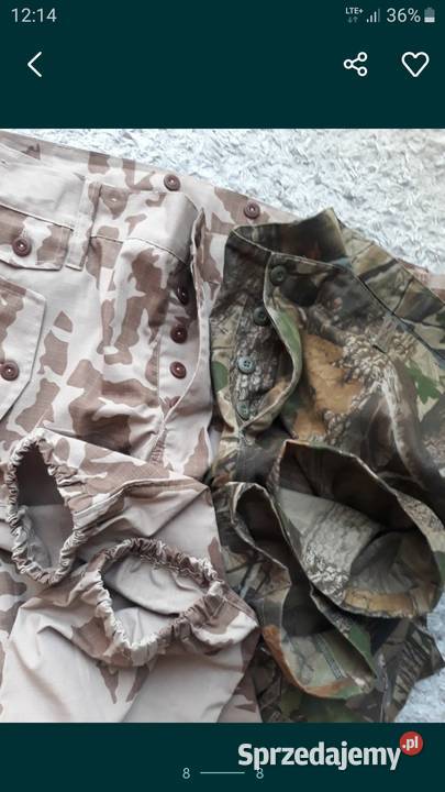 Spodnie wojskowe kamuflaż leśny pustynny bojówki Chotyłów