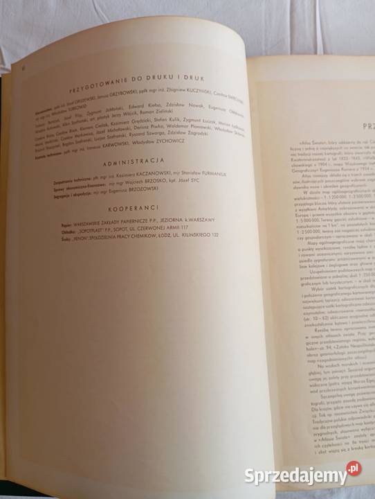 ATLAS ŚWIATA 1962 PWN duży opolskie Niemodlin