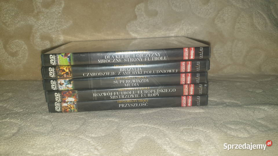 5 Płyt DVD 9 filmów HISTORIA FUTBOLU w pudełkach Filmy Warszawa sprzedam