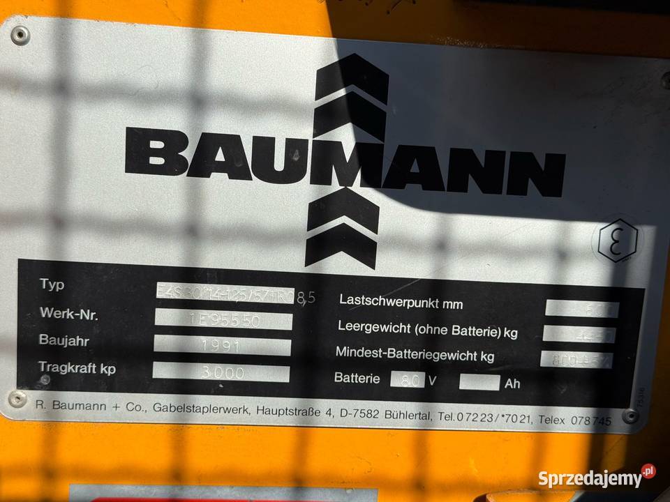 Baumann 4 kierunkowy 3t triplex pozycjoner 57m wielkopolskie