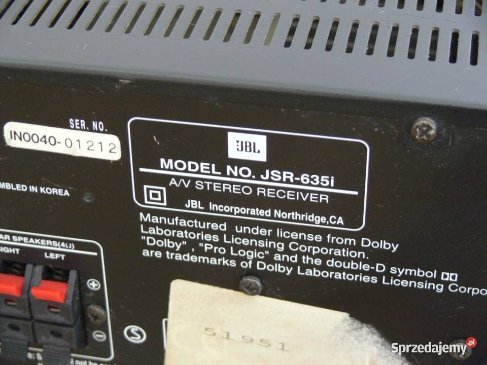 Amplituner JBL JSR635i mocny 450 wat WYSYŁKA Amplitunery podkarpackie Jasło