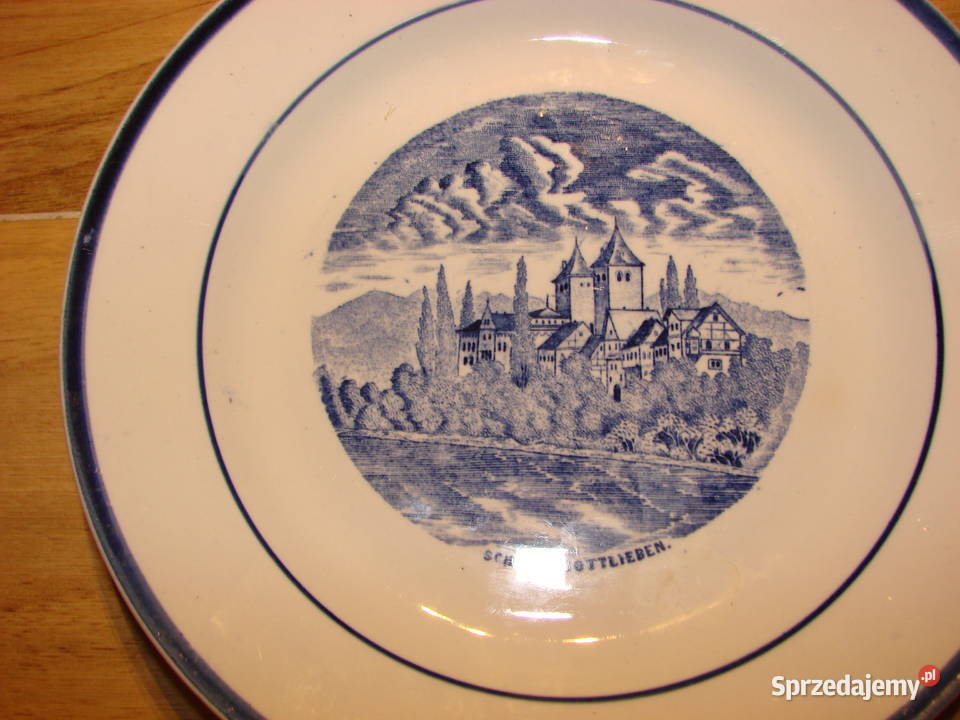 SG stary porcelanowy talerz