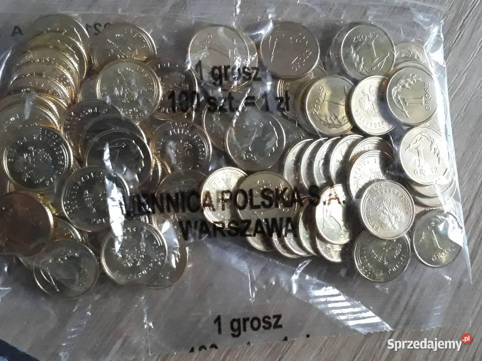 1 Grosz x 100 2021 rmenniczy woreczek Numizmatyka wielkopolskie Konin