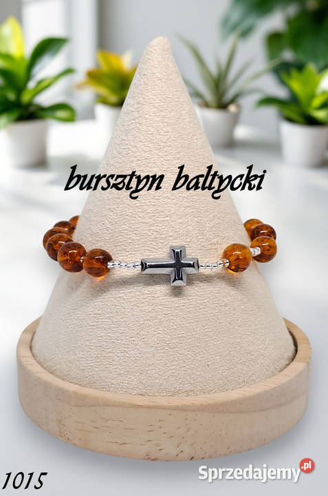 Bransoletka różaniec dziesiątka różańca BURSZTYN Warszawa