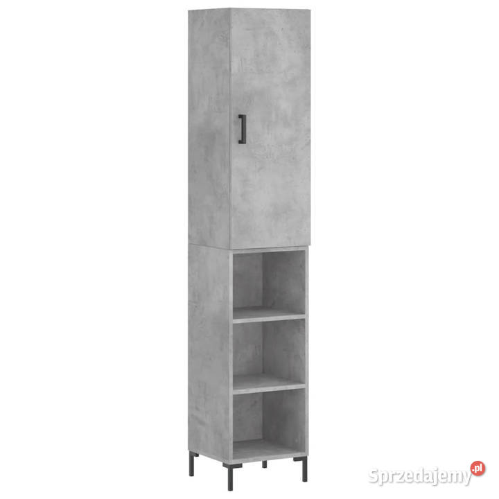 Wysoka szafka szarość betonu 345x34x180 mazowieckie Warszawa sprzedam