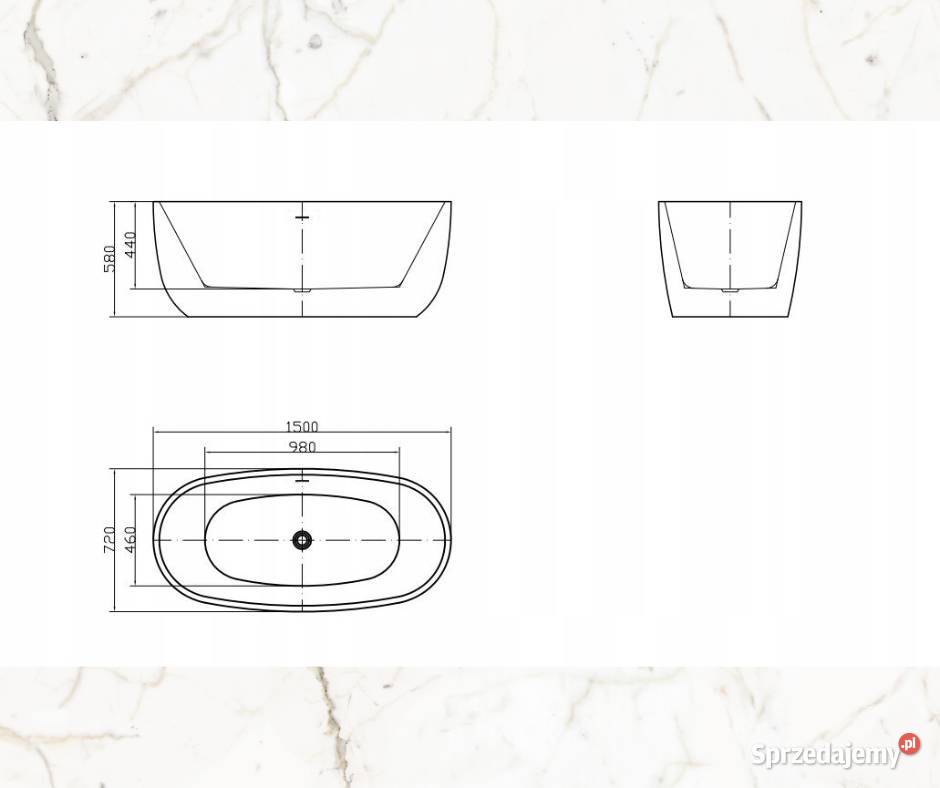 Wanna wolnostojąca 150x75 AD OTEMMA Bydgoszcz
