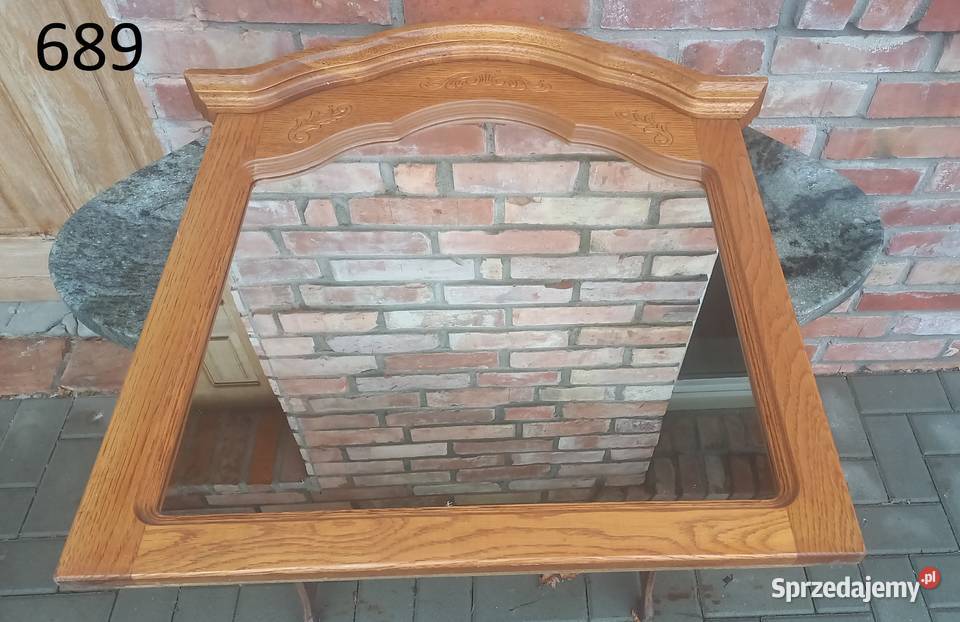 Lustro ścienne wiszące w drewnianej ramie 689 Gawroniec