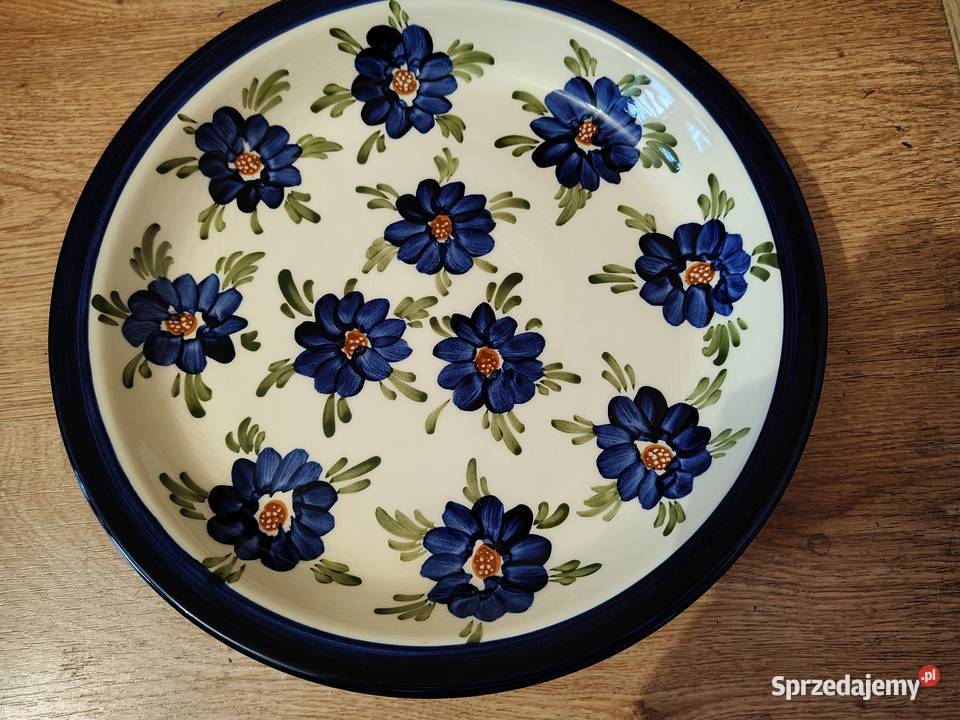Talerz na ścianę ręcznie malowany Porcelana i szkło Legnica