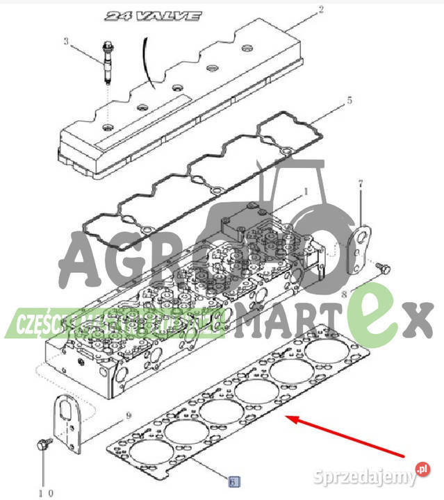 J943366 87775155 USZCZELKA POD GŁOWICĘ TG CNH Wichrów
