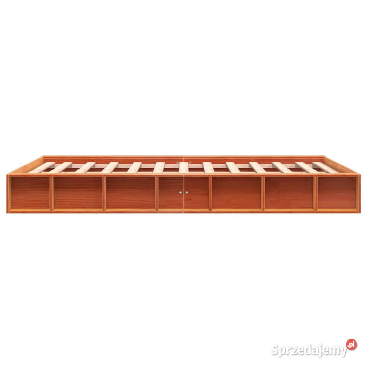 Łóżko bez materaca woskowy brąz drewno sosnowe 202cm