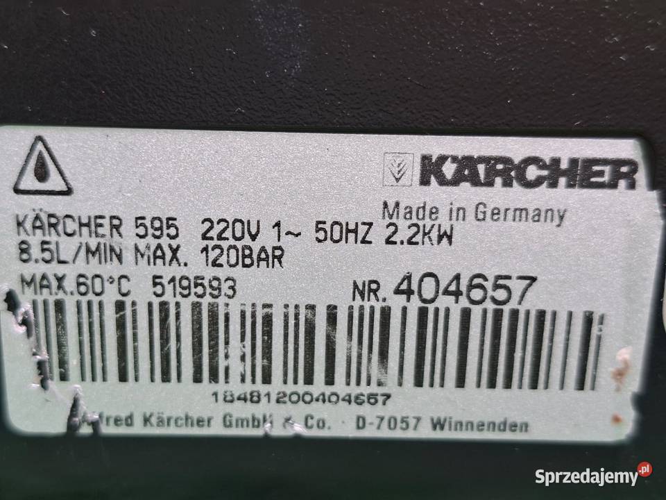 Myjka Karcher K 595 Gwarancja Wysyłka Naprawa Radom sprzedam