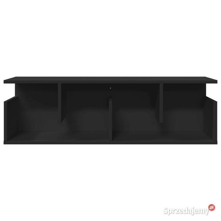 Półka ścienna 100x20x30 czarna materiał