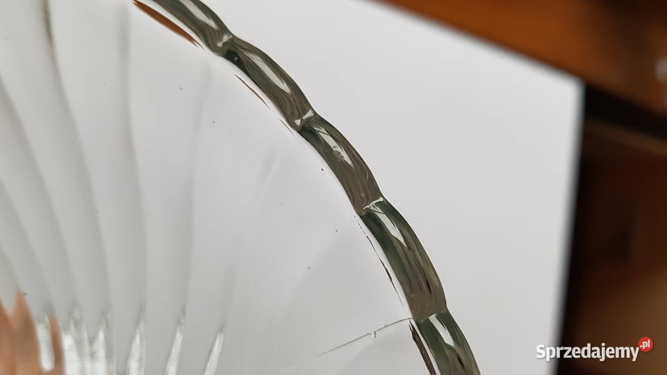 Patera paterka na nodze Spirelli Ząbkowice szkło Dąbrowa Górnicza
