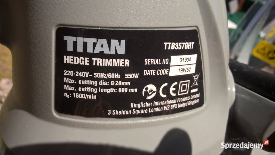 Nożyce ogrodowe 450W nożyce firmy Titan 600W