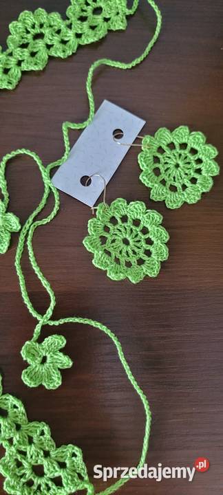 Zestaw choker i kolczyki szydełkowe Pleszew