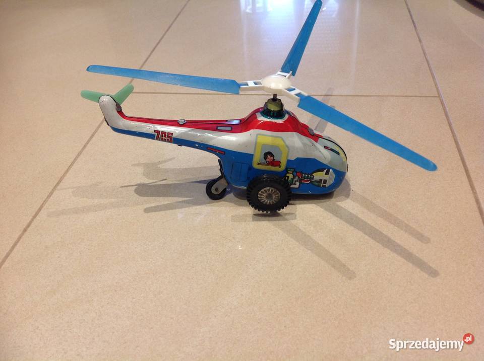 Stary Helikopter metalowy Zabawka Nowa Sól