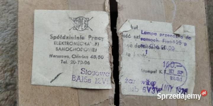 Lampka serwisowa Fiat 125p przenośna Ursus Żuk osobowe Pozostałe Lublin