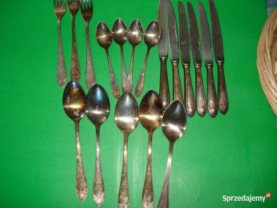 Sztućce z lat PRL srebro Warszawa