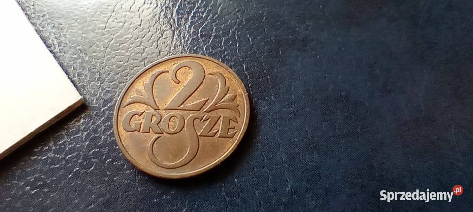Stare monety 2 grosze 1937 2RP Polska piękna Numizmatyka Lesko