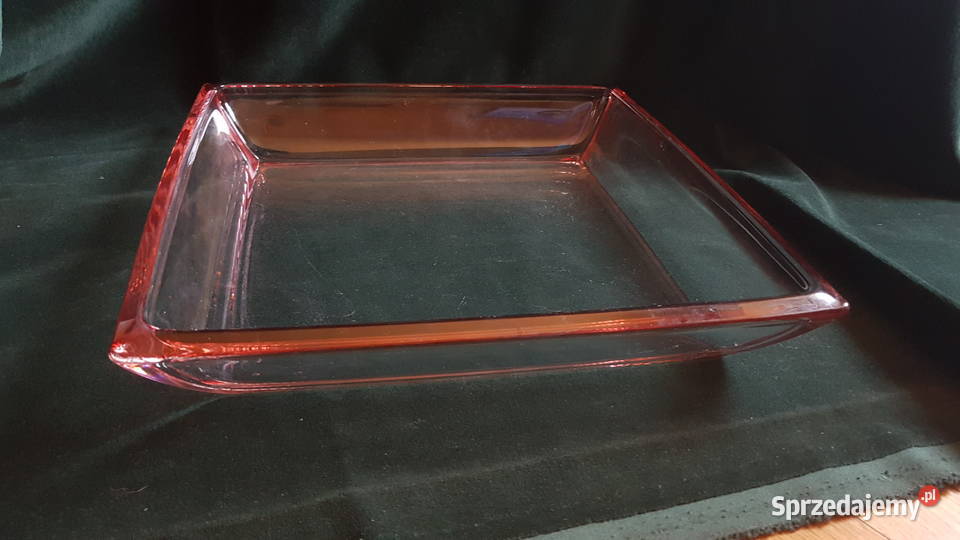 Duża kwadratowa kryształowa misa Myszków