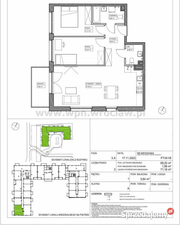 Mieszkanie do sprzedania 692m2 3pok Wrocław Liczba pokoi 3