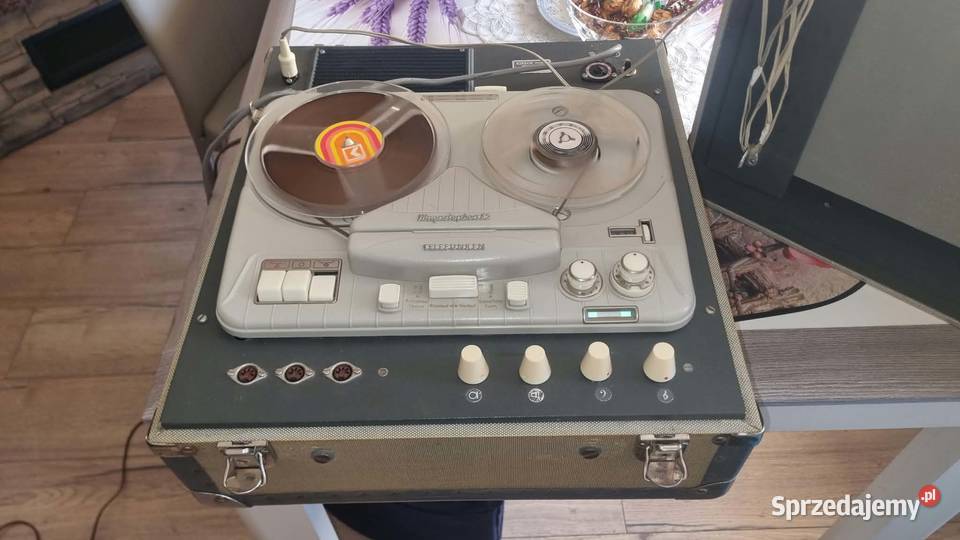 Magnetofon szpulowy lampowy Telefunken łódzkie Warta