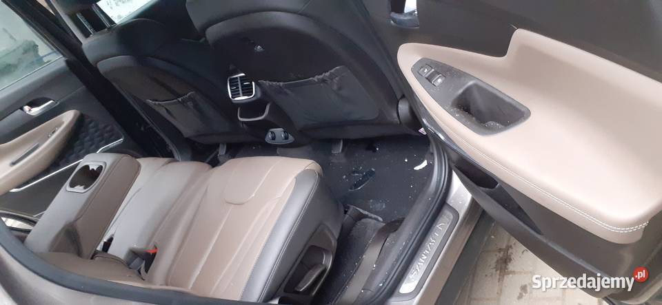 Tylna kanapa isofix Skóra jasna SantaFe osobowe Fotele i kanapy lubelskie Lublin