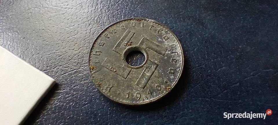 Stare monety 5 reichsfenig 1940 A Niemcy Lesko