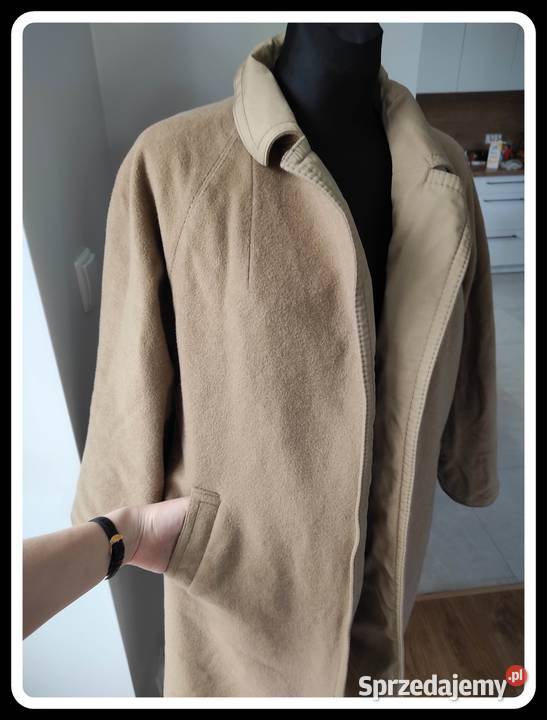 Płaszzcz dwustronny TRENCZ beżowo brązowy 42 XL