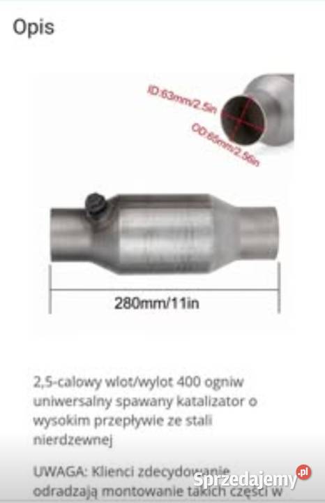 Katalizator uniwersalny Katalizatory warmińsko-mazurskie