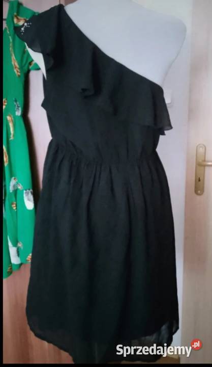 Sukienka szyfonowa ma jedno ramię Moda i Styl