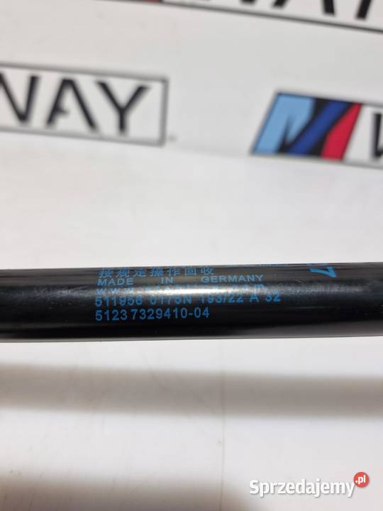 BMW X1 F48 SIŁOWNIKI MASKI LEWY PRAWY KOMPLET