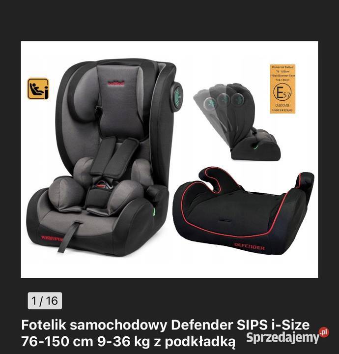 Sprzedam fotelik samochodowy Akcesoria wielkopolskie sprzedam