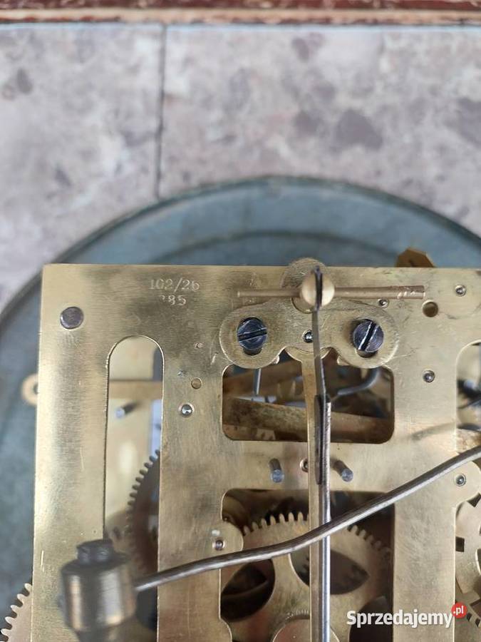166 Zestaw mechanizm starego zegara ściennego Tczew