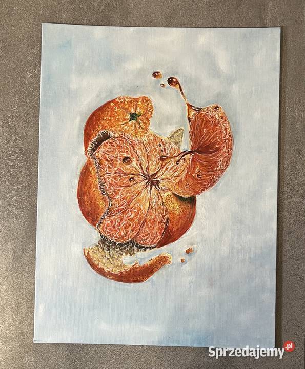 Pomarańcza w ruchuNowoczesny obraz olejny z Zielona Góra