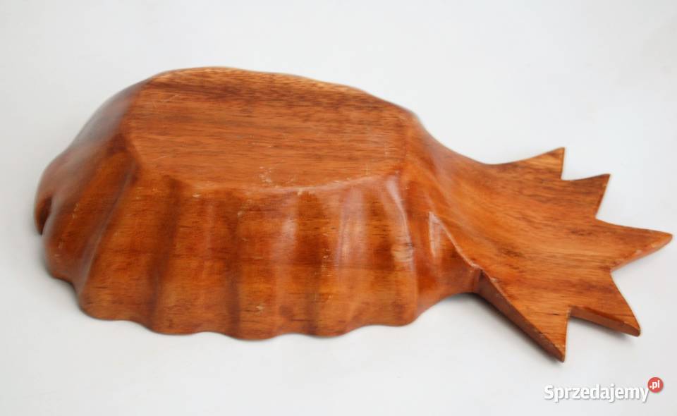 Miska patera rzeźbiona drewno teak ananas Lublin