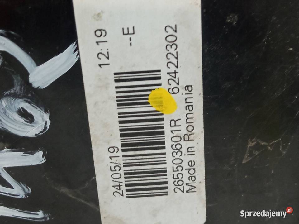 LAMPA TYŁ PRAWA EU USZKODZONA 265503601R Dacia