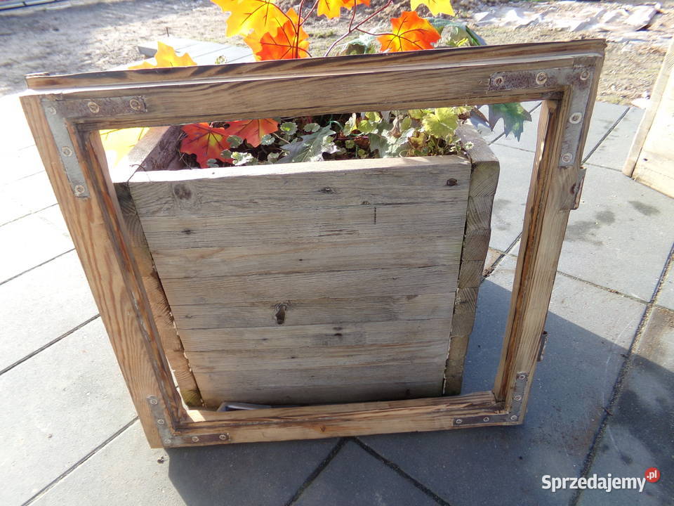 Stare okno rama okienna retro loft lustro Ełk