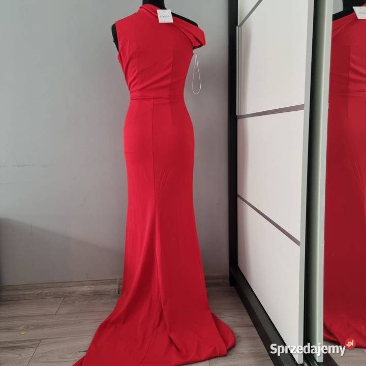 Maxi wieczorowa suknia z trenem Jarlo XS Moda i Styl