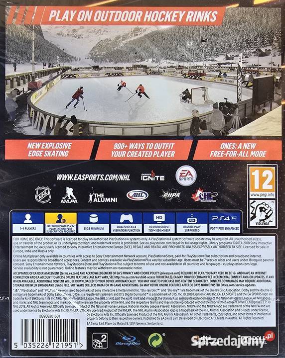 NHL 19 PLAYSTATION 4 PLAYSTATION 5 4 5 NOWA sportowe Kraków