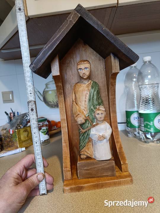 kapliczki figurki drewniane św Józef Franciszek Czarków