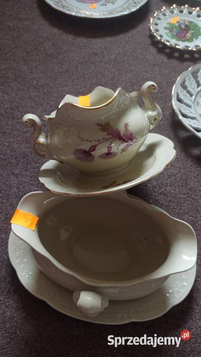 Sosjerka ecru Barokowa forma Bez sygnatury pomorskie Gdańsk