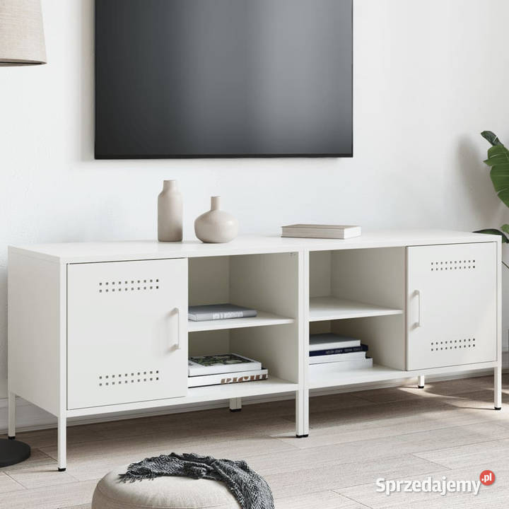 Szafki pod telewizor 2 białe 68x39x505 stalowe Warszawa