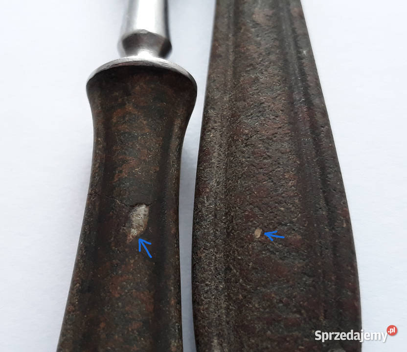 Widelce obiadowe 2 BAKELIT sztućce PRL Dąbrowa Górnicza