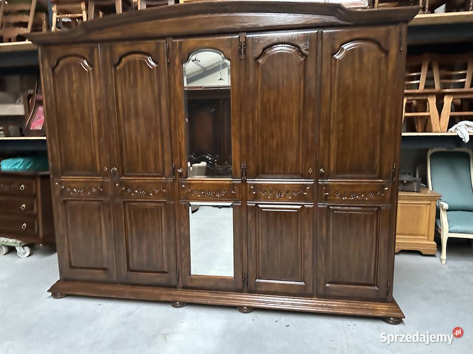 Piękna dębowa sypialnia łóżko 140 szafki komoda Sławoszewek