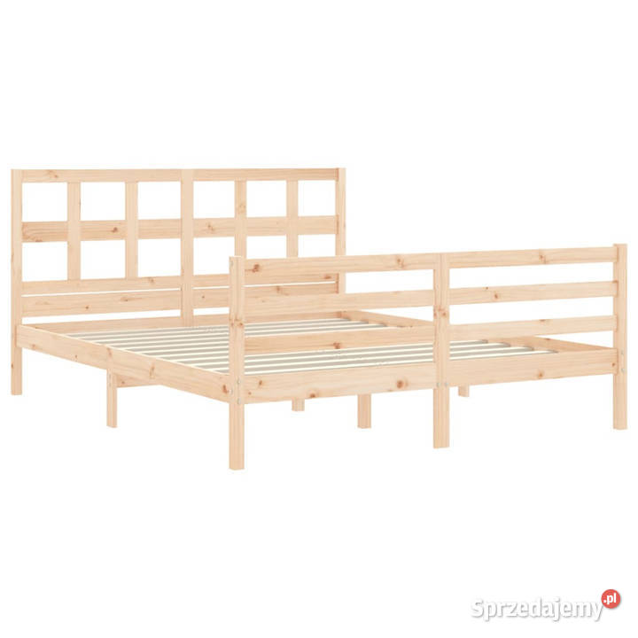 Rama łóżka z wezgłowiem lite drewno 160x200 205cm Warszawa sprzedam